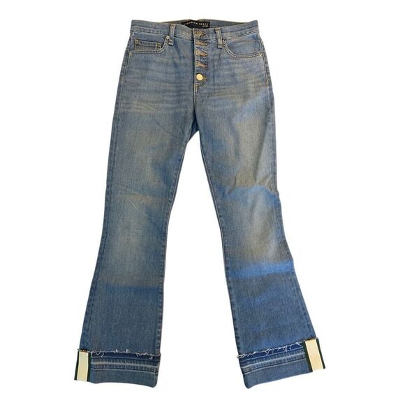 Veronica Beard Jeans Carolyn Baby Boot High Rise Pacific Blue women's size 26 2 - Picture 1 of 7